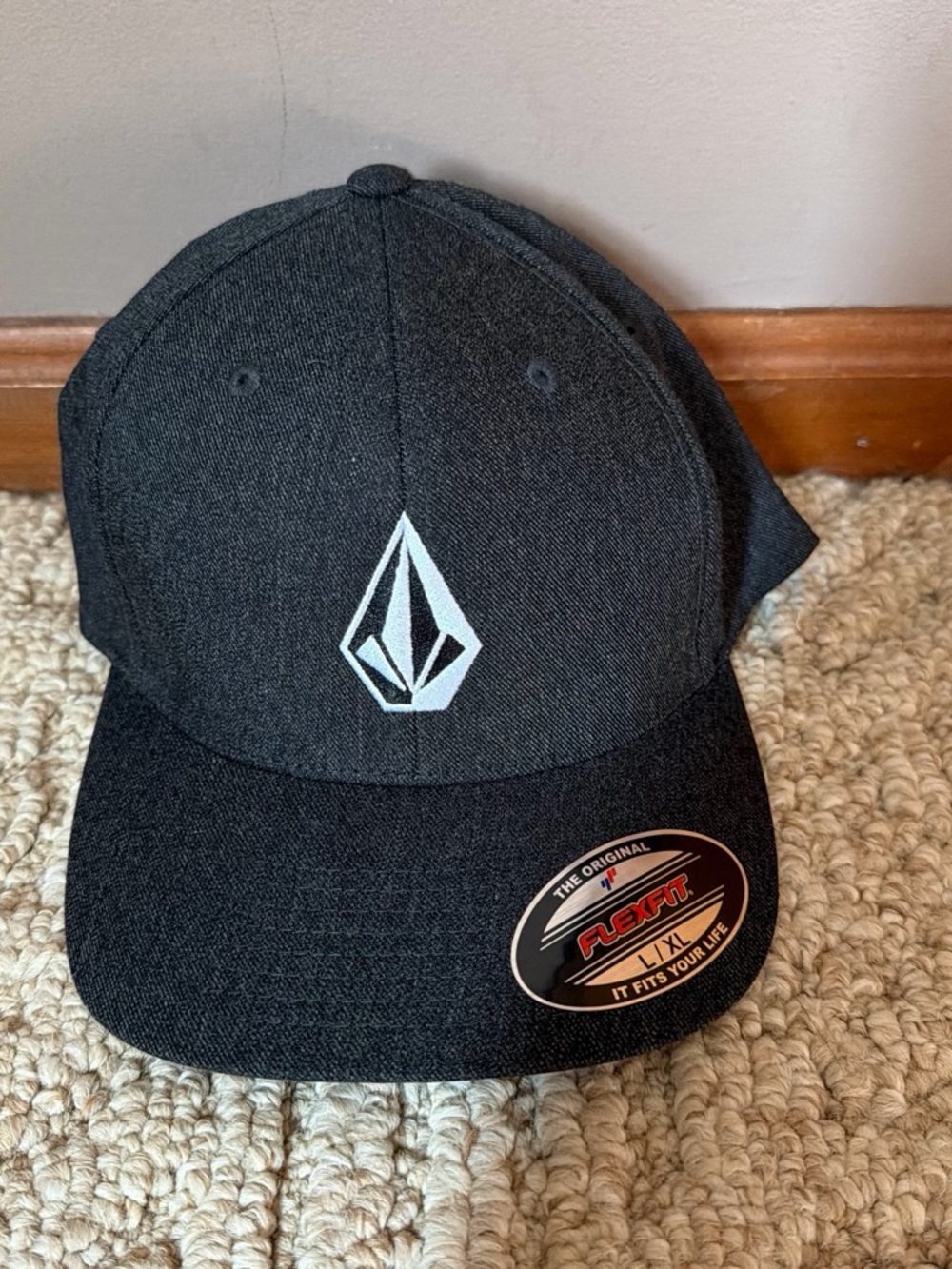 Volcom Heather Flexfit Snapback Hat with White Accent